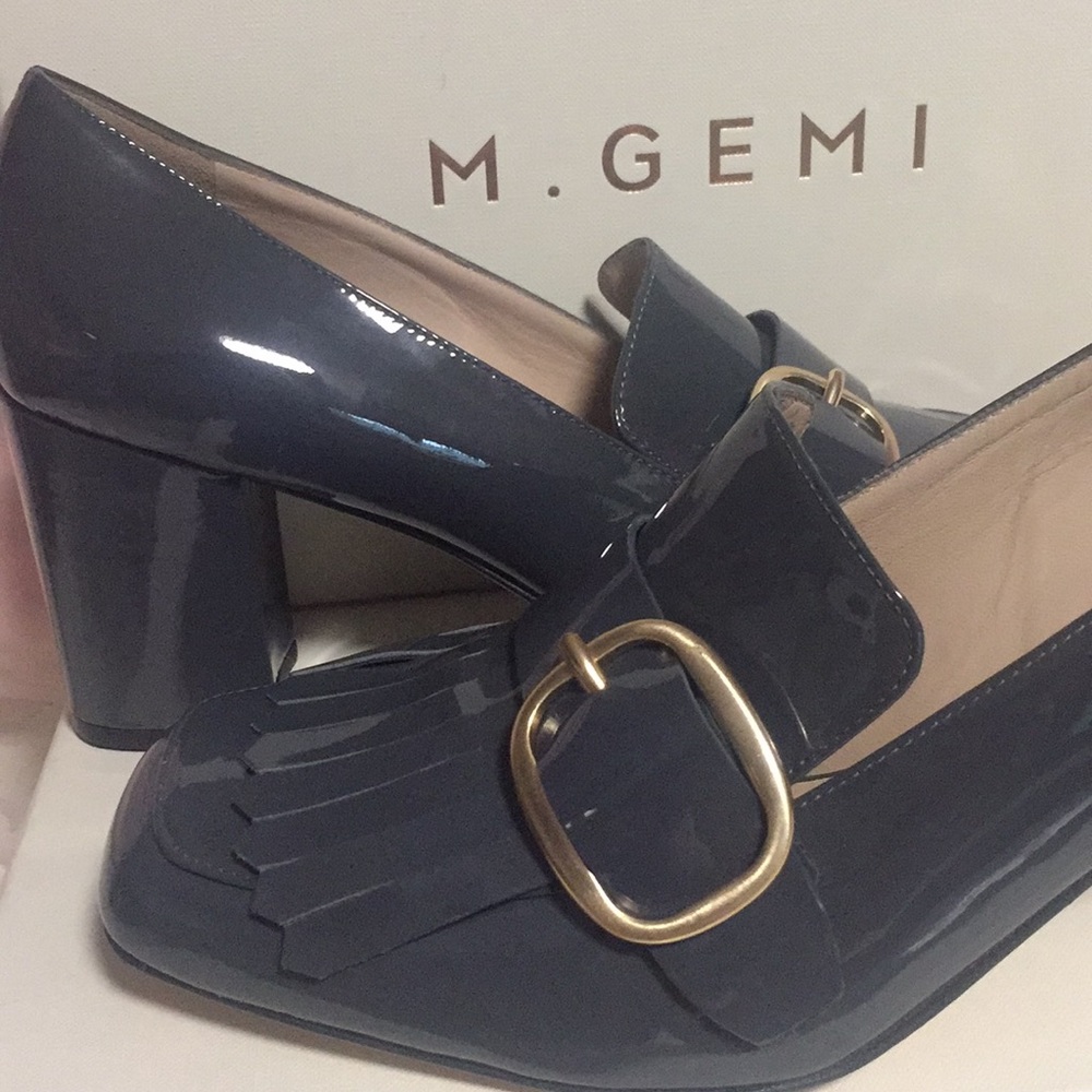 Italian Patent Leather Heeled loafers
